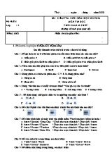 Đề kiểm tra cuối năm Tin học lớp 5 (Có đáp án) - Năm học 2015-2016